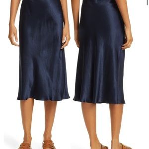 Vince Satin Midi Skirt